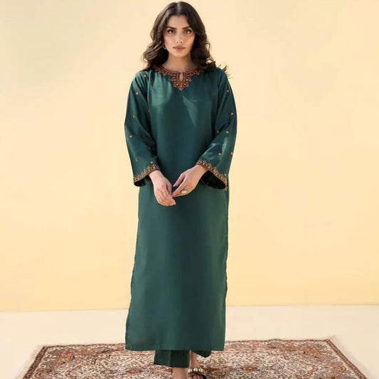 Afreen Embroidered Long Length Winter Suit